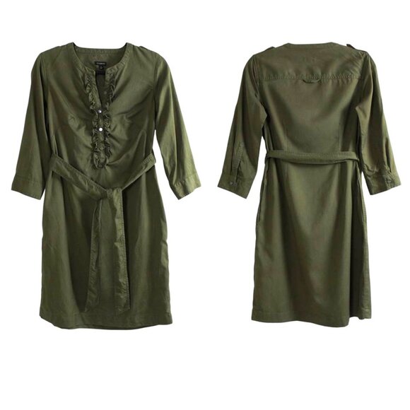 Talbots Ruffle Front Tab Sleeve Mini Dress - Picture 3 of 16